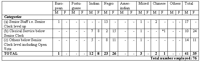 TABLE XXI  Racial Composition of Staff